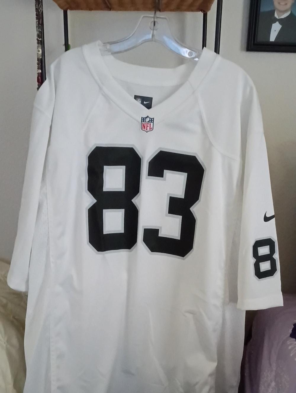 Nike White Football Jersey with Black 83